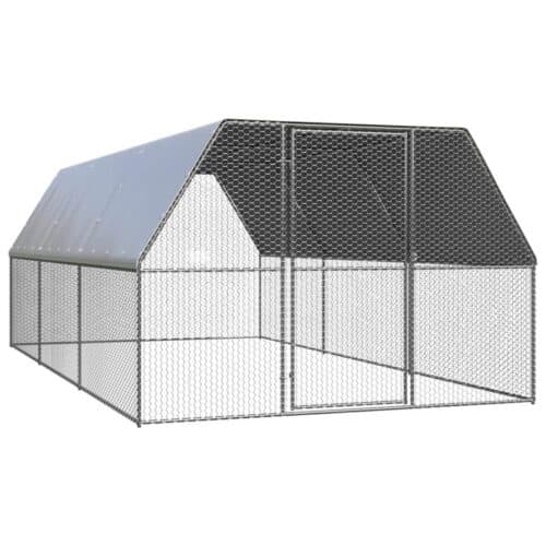 Outdoor Chicken Cage 3x6x2 m Galvanised Steel