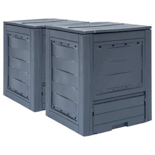 Garden Composters 2 pcs Grey 60x60x73 cm 520 L