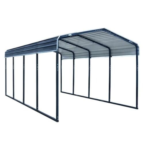 SHADE SHIELD Single Carport Shed 3.3 x 6 x 2.8m, Galvanised Steel Frame, Powder Coated Gable Roof, Shelter for Car Caravan Boat Tractor Agricultural