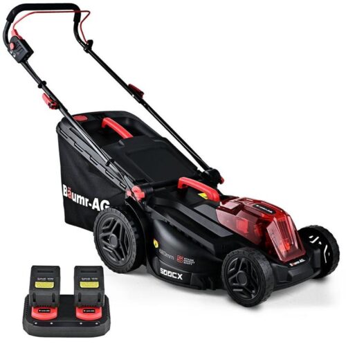 Baumr-AG 500CX 40V SYNC 17" Cordless Lawn Mower Kit, Fast Charger, 2 x 4Ah Battery, 5 Stage Height Adjustment
