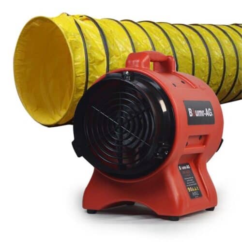 BAUMR-AG 200mm (8 inch) Portable Axial Air Mover Blower Fan with 10m Ventilation Duct