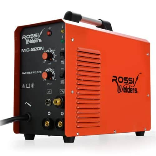 ROSSI 220 Amp 4-in-1 Multi-Process MIG TIG Stick Portable Inverter Gas Gasless Welder, with Accessories