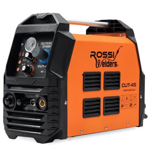 ROSSI 45A Plasma Cutter, Non-Touch Pilot ARC for Easy Cuts of Painted or Rusty Metals, DC Inverter Cutting Machine, Compressed Air