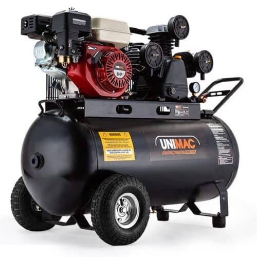 UNIMAC 115PSI 120L 8HP Industrial Petrol Powered Air Compressor