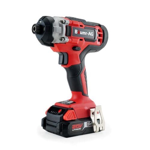 BAUMR-AG 20V SYNC Cordless Lithium Impact Driver Kit, with Battery, Charger, Carry Bag