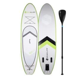 SEACLIFF Stand Up Paddle Board Inflatable 300cm SUP Paddleboard Surfboard - Lime Green, White, Black