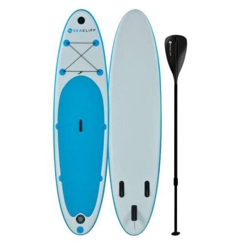 SEACLIFF Stand Up Paddle Board Inflatable 305cm SUP Paddleboard with GoPro Mount - White and Blue