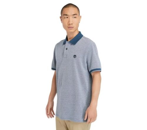 Af Tfo Logo Oxford Short Sleeve Polo Blue