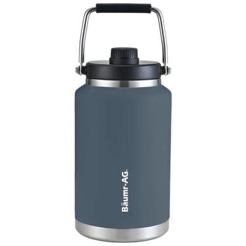 BAUMR-AG 3.8L Double Wall Insulated Stainless Steel Water Bottle, Drink Jug with Handle, Blue