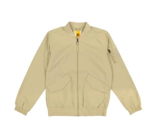 Durable Water-Repellent Bomber Jacket Yellow