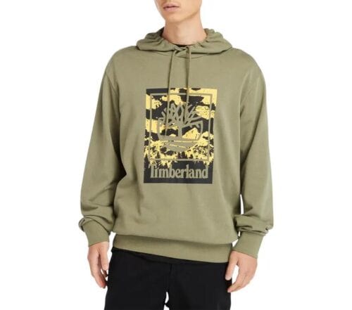 Graphic Loopback Hoodie Sweatshirt Green