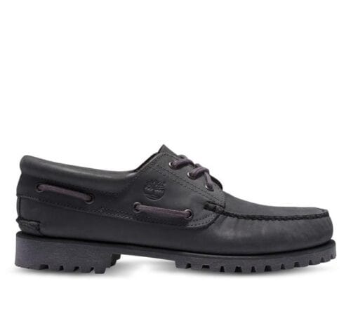 Men's 3-Eye Lug Handsewn Boat Shoe Grey 14 US Mens