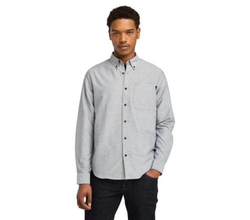 Men's Oxford Chest Pocket T-Shirt Grey