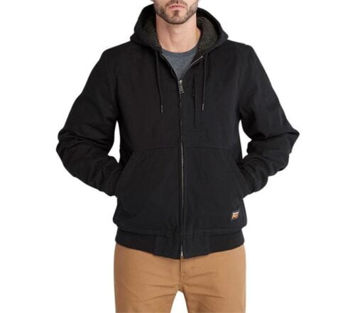 PRO Gritman Fleece-Lined Hooded Canvas Jacket Black