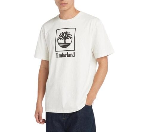 Short Sleeve Stack Logo Tee White