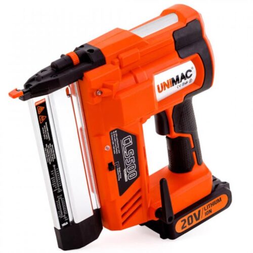 UNIMAC CLS400 15-50mm 16ga Brad Finishing Nail Gun, Cordless 20V Lithium Nailer